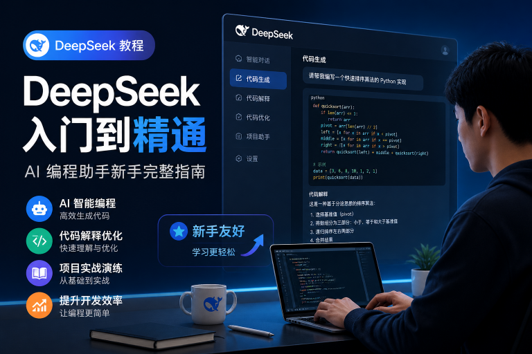 DeepSeek写代码入门完整教程:从零开始用AI编程