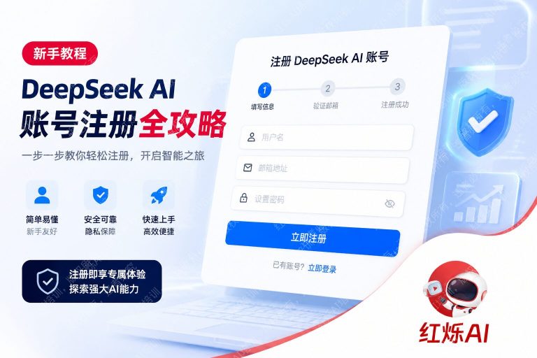 如何注册DeepSeek账号入门教程:5分钟完成注册全流程