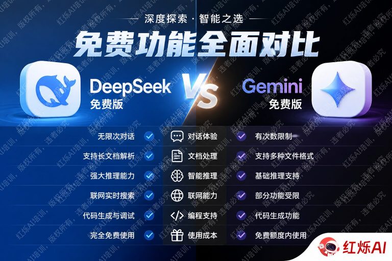 DeepSeek vs Gemini免费功能对比：2025年哪个更值得用？