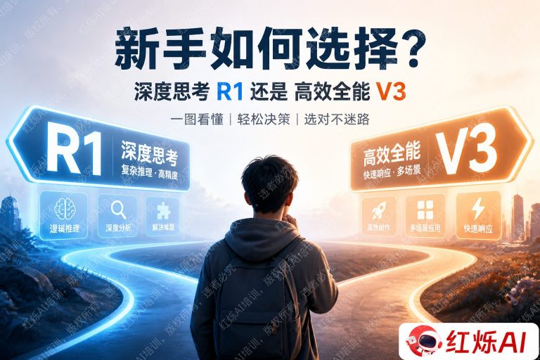 新手学DeepSeek选R1还是V3？一文看懂两者区别与选择指南