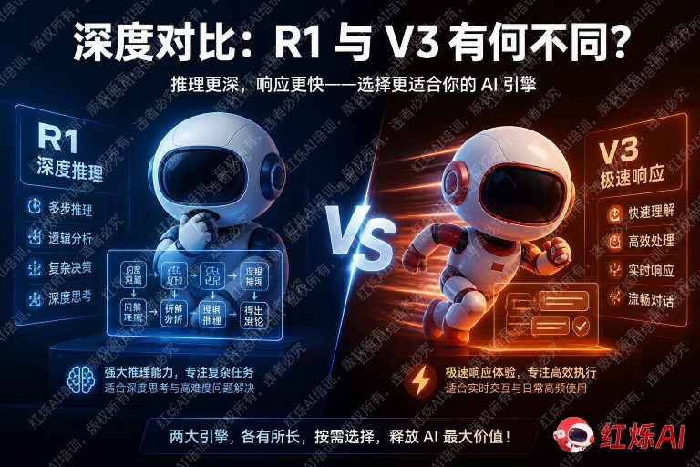 DeepSeek R1与V3的区别是什么?一文看懂两大模型核心差异