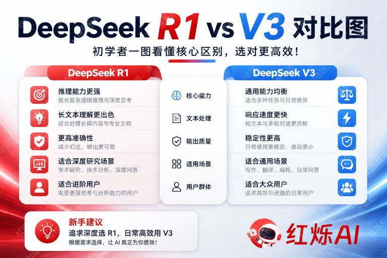 DeepSeek R1和V3哪个更适合新手?2025年最全对比指南