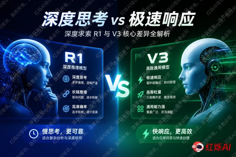 DeepSeek R1与V3的核心区别是什么？一文看懂两大模型差异